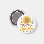 Sonnenblume: Du bringst den Sonnenschein Magnet (Vorderseite/Rückseite)