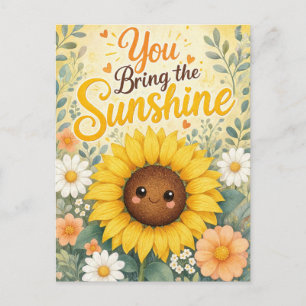 Sonnenblume: Du bringst den Sonnenschein Postkarte