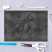 Sonnenblume Dunkelgrau Aquamarine Vintage Antike T Seidenpapier (Handwerk)