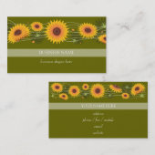 Sonnenblume-dunkles Hintergrund-Geschäft Visitenkarte (Vorne/Hinten)