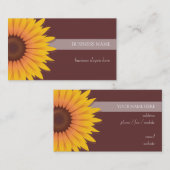 Sonnenblume-dunkles Hintergrund-Geschäft Visitenkarte (Vorne/Hinten)