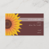 Sonnenblume-dunkles Hintergrund-Geschäft Visitenkarte (Rückseite)