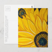 Sonnenblume Duo Postkarte (Vorne/Hinten)