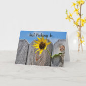 Sonnenblume durch zaunfreundliche Karte (Gelbe Blume)