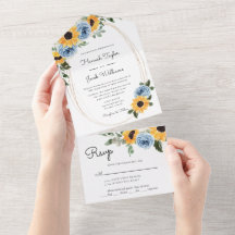 Sonnenblume Dusty Blau Rustikale Rose Hochzeit