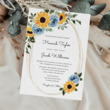 Sonnenblume Dusty Blau Rustikale Rose Hochzeit