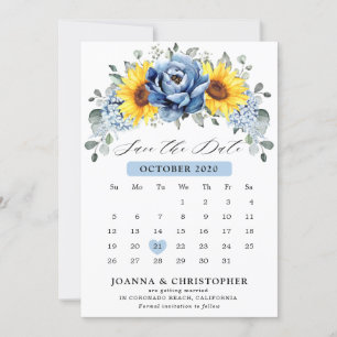 Sonnenblume Dusty Blue Schiefer Pfingstrose Blumen Save The Date