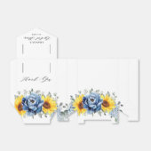 Sonnenblume Dusty Blue Slate Peony Brautparty Geschenkschachtel (Ungefaltet)