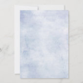 Sonnenblume Dusty Blue Slate Peony Floral Wedding Einladung (Rückseite)