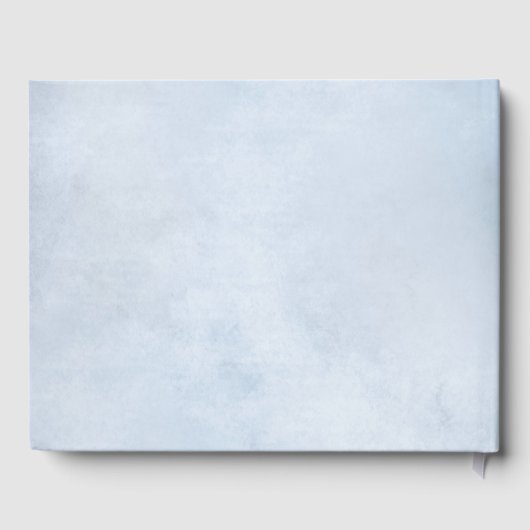 Sonnenblume Dusty Blue Slate Peony Floral Wedding Gästebuch (Rückseite)