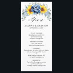 Sonnenblume Dusty Blue Slate Peony Floral Wedding Menükarte<br><div class="desc">Das elegante und moderne Blumenmenü im Hochzeitsommer bietet einen Blumenstrauß in Aquarellblau und Hydrangea in Gelbtönen,  Schiefer,  staubigen Blau mit üppig grünen botanischen Blätter und Eukalyptus. Weitere passende Designs und Variationen finden Sie in meinem "Blitzweddingpaperie" Shop. Und zögern Sie nicht,  mich für weitere Anpassungen oder Match-Artikel zu kontaktieren.</div>
