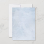 Sonnenblume Dusty Blue Slate Peony Floral Wedding RSVP Karte (Rückseite)