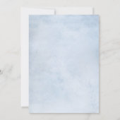 Sonnenblume Dusty Blue Slate Peony Floral Wedding Save The Date (Rückseite)