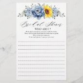 Sonnenblume Dusty Blue Slate Peony Who Bin I Game (Vorderseite)