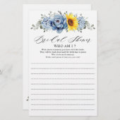 Sonnenblume Dusty Blue Slate Peony Who Bin I Game (Vorne/Hinten)