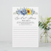 Sonnenblume Dusty Blue Slate Peony Who Bin I Game (Stehend Vorderseite)