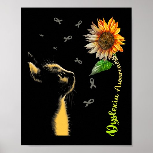 Sonnenblume Dyslexie Bewusstsein Poster (Vorne)