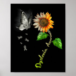 Sonnenblume Dyslexie-Bewusstsein  Poster