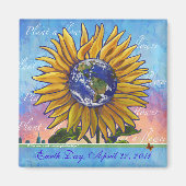 Sonnenblume Earth Day Magnet (Vorne)