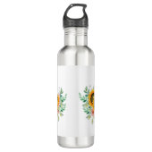 Sonnenblume Edelstahlflasche (Vorderseite)