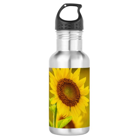 Sonnenblume Edelstahlflasche (Vorderseite)