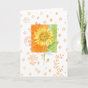Sonnenblume, egal ob Blankokarte Karte