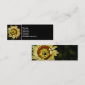 Sonnenblume einer Art Mini Visitenkarte (Vorne/Hinten)