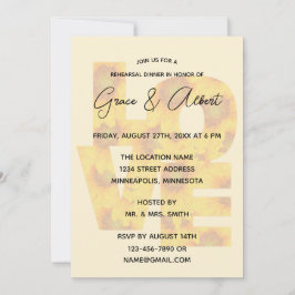 Sonnenblume Einfach Elegante LIEBE Probe Abendesse Einladung