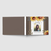 Sonnenblume Einfaches Foto Beerdigung Keepake Gästebuch (Voll)