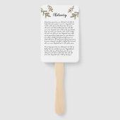 Sonnenblume Einfaches Foto Beerdigung Obituary Kee Fächer (Rückseite)