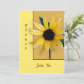 Sonnenblume Einladung (Stehend Vorderseite)