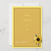 Sonnenblume Einladung (Rückseite)