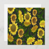 Sonnenblume Einladung (Vorne/Hinten)