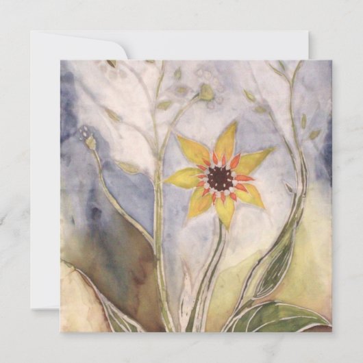Sonnenblume Einladung (Vorderseite)