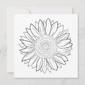 Sonnenblume Einladung (Vorderseite)