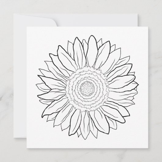 Sonnenblume Einladung (Vorderseite)