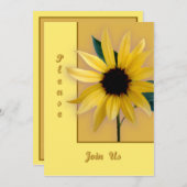 Sonnenblume Einladung (Vorne/Hinten)