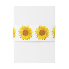 Sonnenblume Einladung Bauchband Einladungsbanderole
