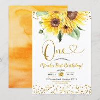 Sonnenblume Einladung zum Geburtstag