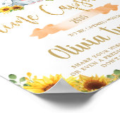 Sonnenblume Elefant 1. Geburtstagszeit Kapsel Poster (Ecke)