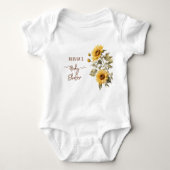 Sonnenblume Elegant Boho Floral Baby Dusche Baby Strampler (Vorderseite)