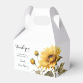 Sonnenblume Elegant Boho Floral Baby Dusche Geschenkschachtel (Vorderseite)