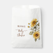 Sonnenblume Elegant Boho Floral Baby Dusche Geschenktütchen (Vorderseite)
