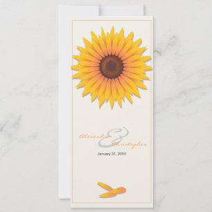 Sonnenblume Elegante Hochzeit Einladung Ankündigun