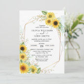  Sonnenblume Elegante Romantische Vegetation - F03 Einladung (Stehend Vorderseite)