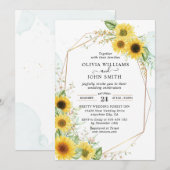  Sonnenblume Elegante Romantische Vegetation - F03 Einladung (Vorne/Hinten)