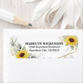 Sonnenblume Elegante Rustic Geometric Gold Hochzei (Insitu)