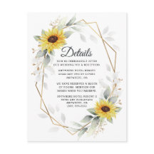 Sonnenblume Elegante Rustic Geometric Gold Hochzei