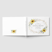 Sonnenblume Elegante Rustic Geometric Gold Hochzei Gästebuch (Voll)