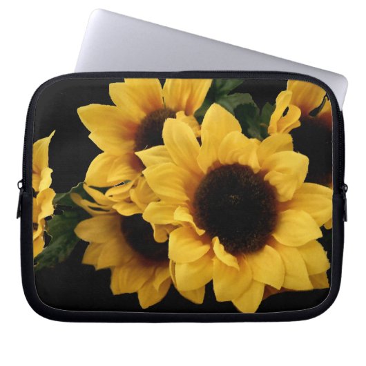 Sonnenblume-Elektronik-Tasche Laptopschutzhülle (Vorderseite)